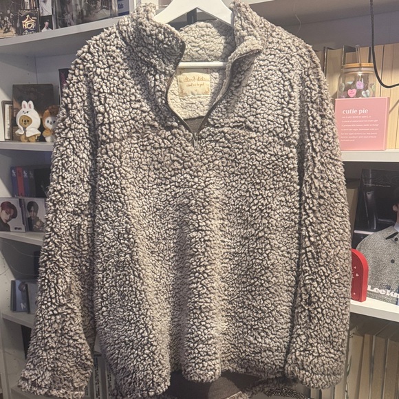 Altar'd State Gray/Brown Sherpa Jacket - Picture 1 of 4